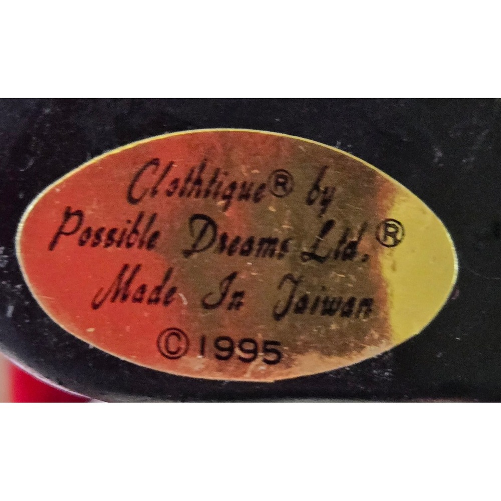 Clothtique Possible Dreams Black Santa Figurine 1995 Christmas Toy Sack 10 inch